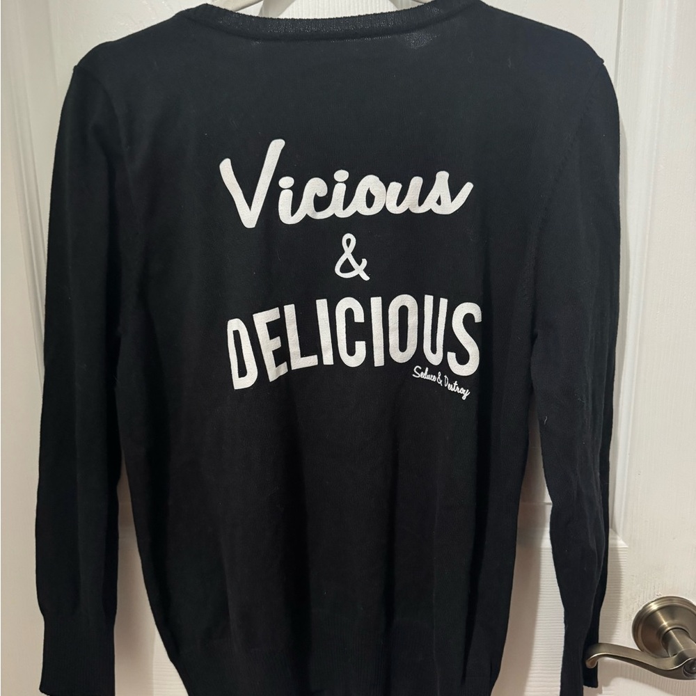 Women's Black Button-Front Cardigan